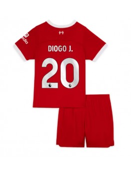 Liverpool Diogo Jota #20 Replika Hemmakläder Barn 2023-24 Kortärmad (+ byxor)